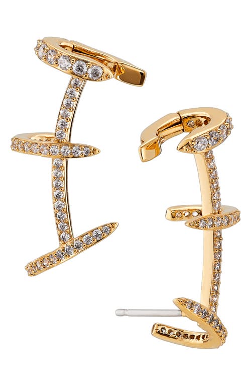 Nadri Leah Pavé Cage Ear Crawlers in Gold at Nordstrom