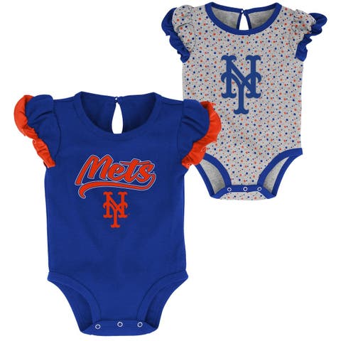 Newborn & Infant Royal/Heathered Gray New York Mets Scream & Shout Two-Pack Bodysuit Set