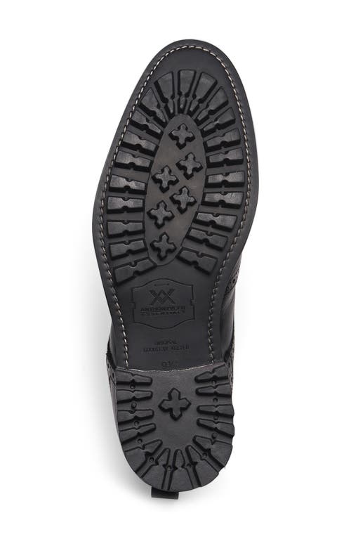 Anthony Veer Grant Wingtip Boots In Black