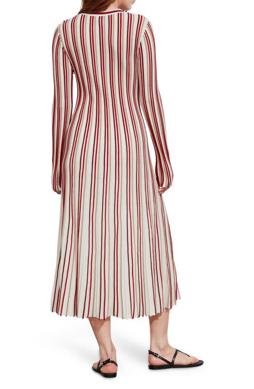 Shop & Other Stories Stripe Long Sleeve Midi Sweater Dress In Mixed Color Stripe