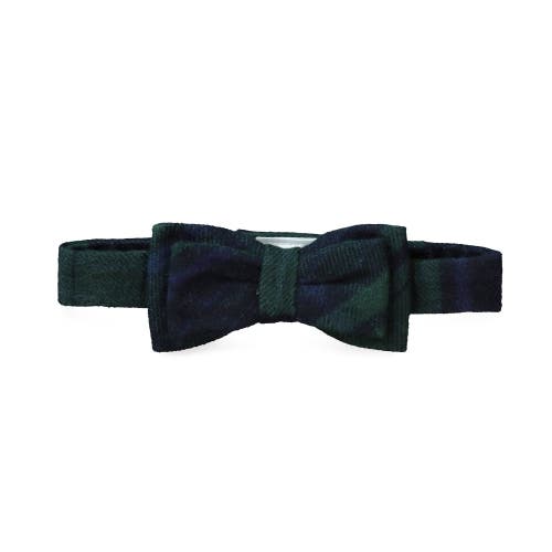 Hope & Henry Boys' Classic Bow Tie, Kids In Dark Green Plaid