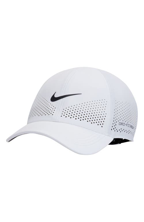 Nike Dri-fit Adv Club Baseball Cap In White