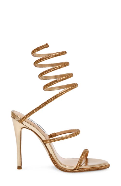 Steve Madden Women's Exotica Embellished High Heel Wrap Sandals In Bronze
