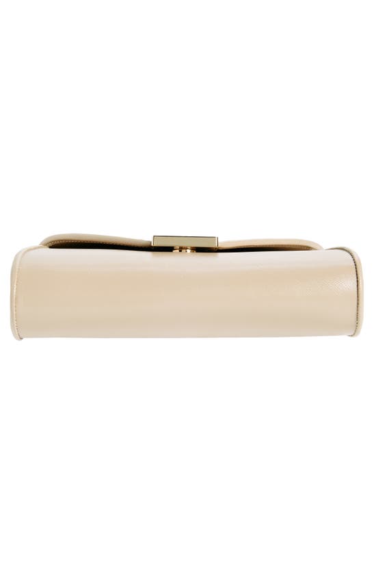 Kate Spade Anna Medium Envelope Leather Convertible Clutch In Warm Beige
