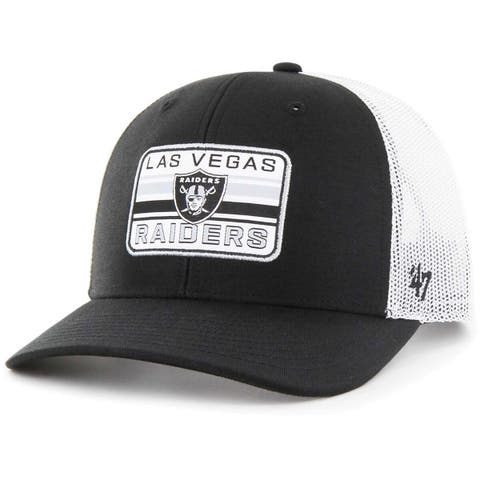 47 Brand Men's Black, Natural Las Vegas Raiders Notch Trucker