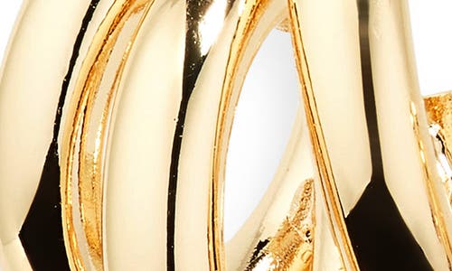 Nordstrom Rack Triple Design Hoop Earrings In Gold