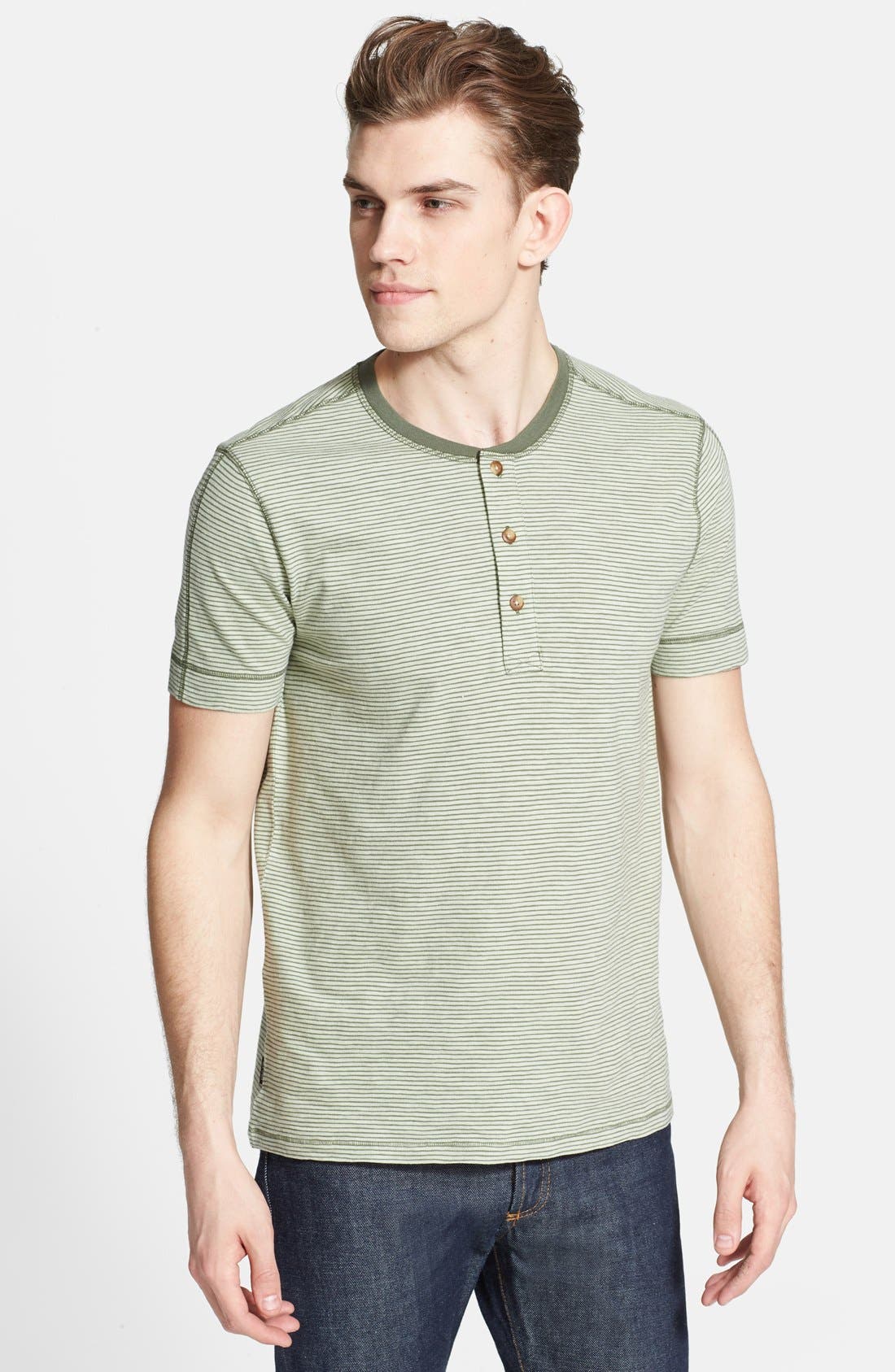 Jack Spade 'Amos' Short Sleeve Stripe Henley TShirt Nordstrom