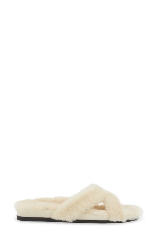 MANOLO BLAHNIK MANOLO BLAHNIK CHILPA GENUINE SHEARLING SLIDE SANDAL