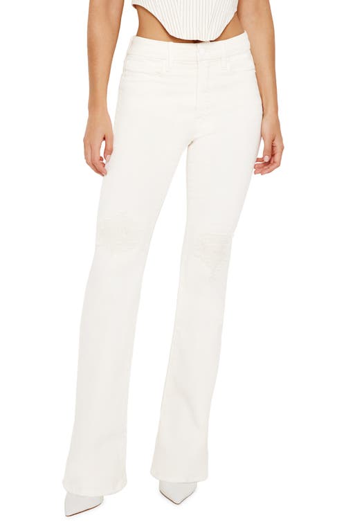 Good American Good Classic Light Compression Bootcut Jeans In Cloud White001