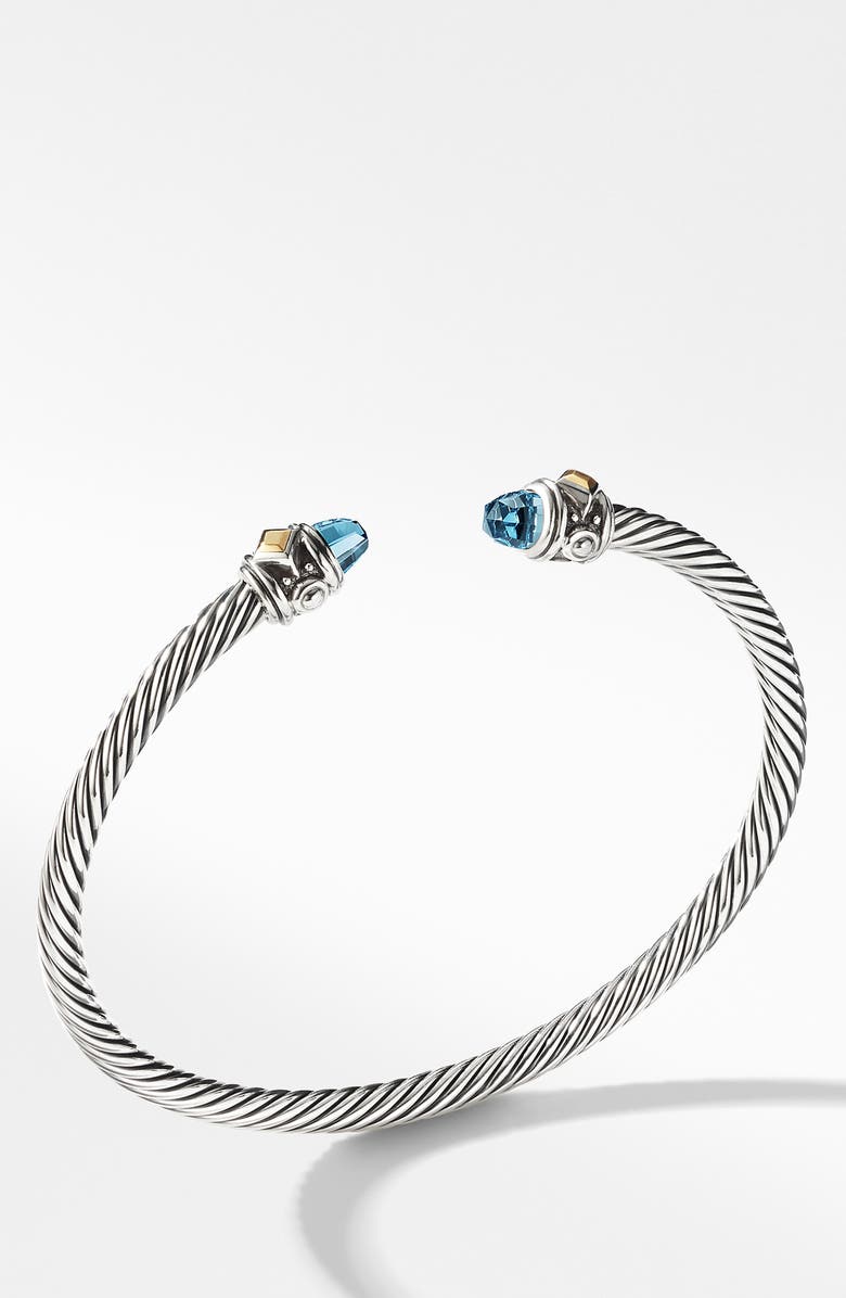 DAVID YURMAN Renaissance Bracelet with 18K Gold, Main, color, BLUE TOPAZ