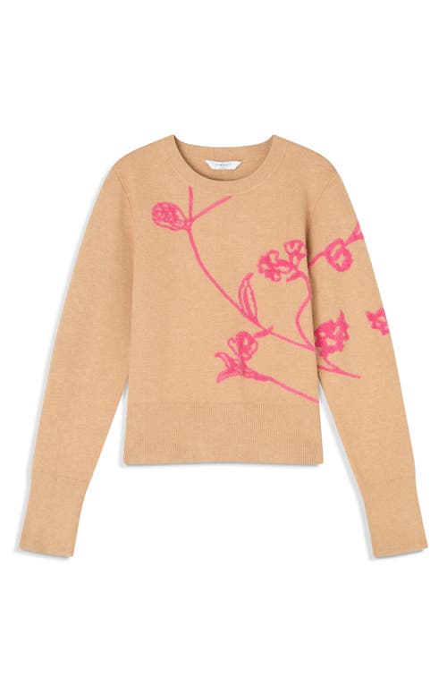 Shop Lk Bennett Henrietta Floral Sweater In Camel