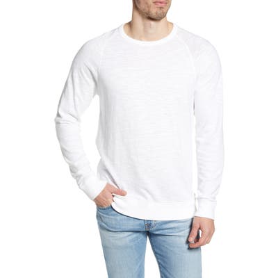 Faherty Slubbed Crewneck Sweatshirt, White