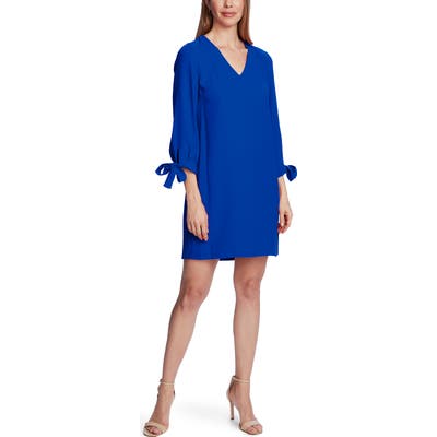 Cece Tie Sleeve A-Line Dress, Blue