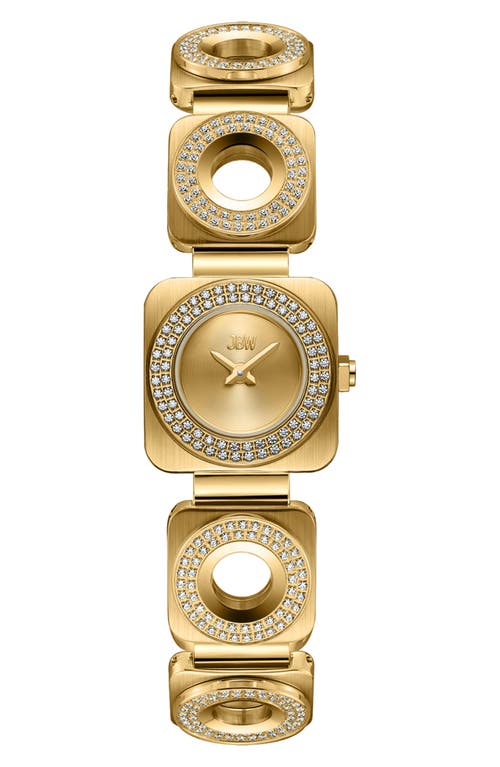 Jbw Chasm Bracelet Watch, 22mm In 18k Gold/gold/crystals