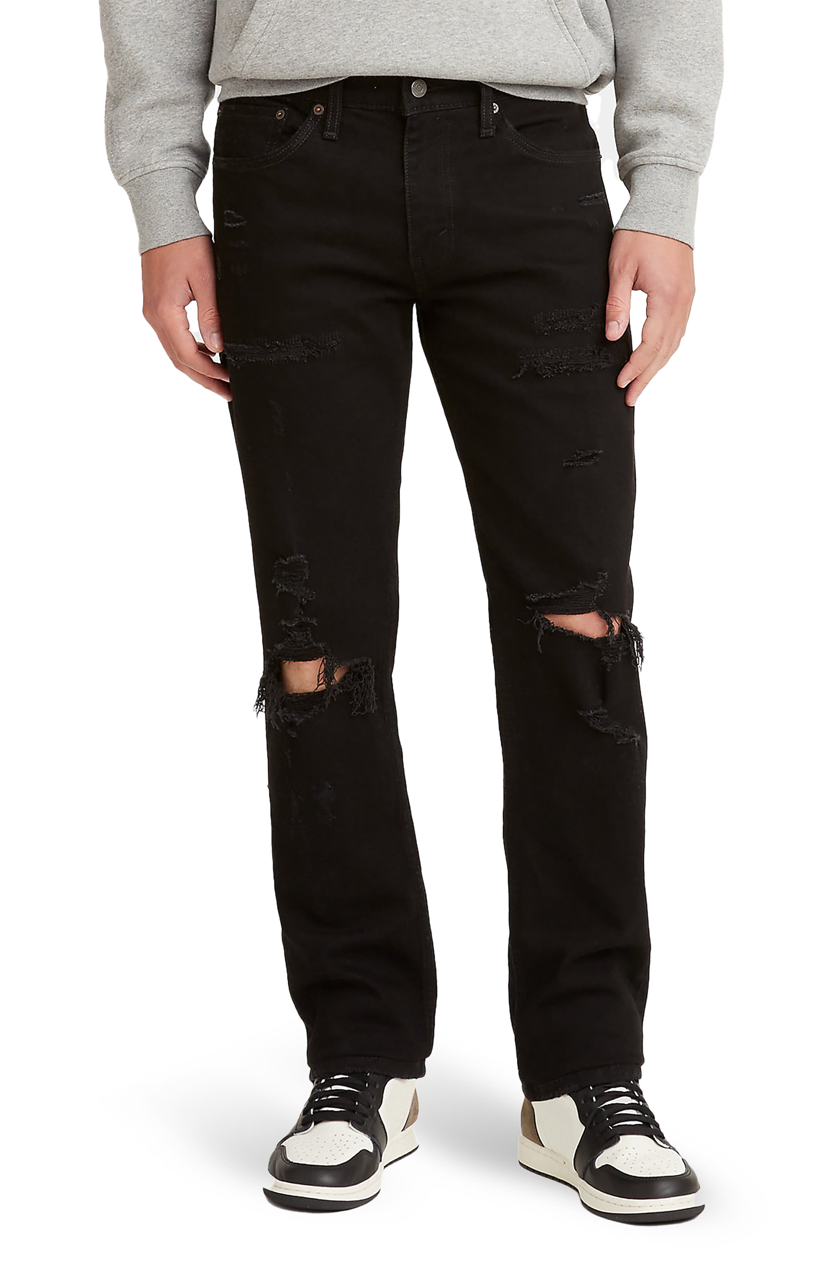 levi's 511 slim fit distressed jeans