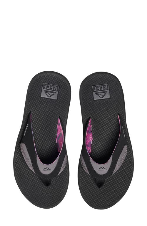 Reef Fanning Flip Flop In Black/ Grey