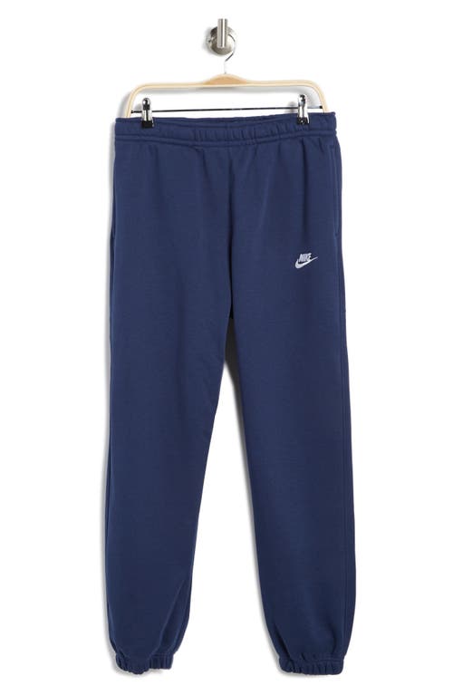 Shop Nike Sportswear Club Fleece Sweatpants In Midnight Navy/white