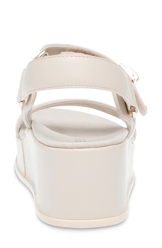 Shop Anne Klein Violette Slingback Platform Wedge Sandal In Off White