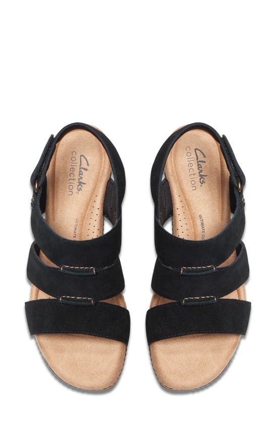 Shop Clarks ® Seannah Glow Sandal In Black Suede