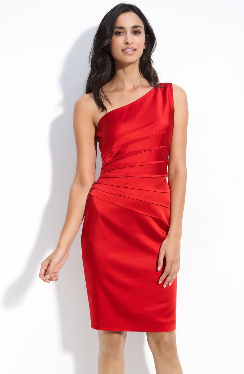 Ralph lauren red one shoulder dress Outlet