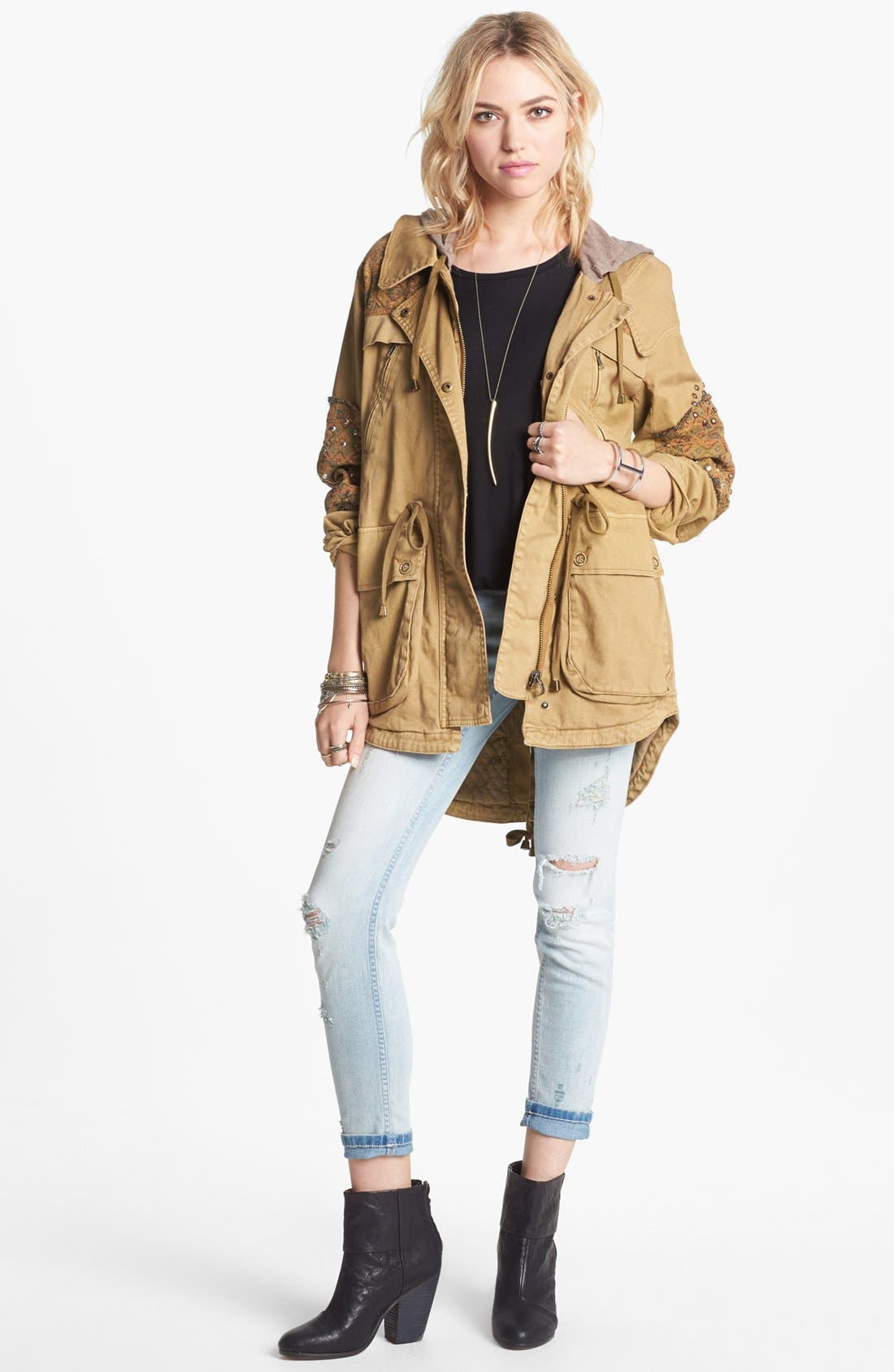 Free People 'Tapestry' Drawstring Jacket Nordstrom