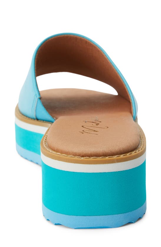 Shop Matisse Jackie Platform Slide Sandal In Bright Blue