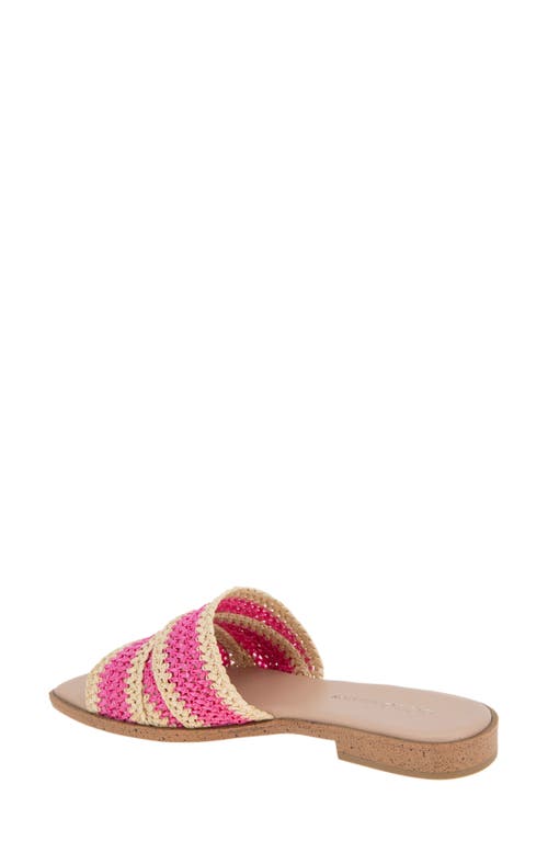 Bcbgeneration Lileen Slide Sandal In Viva Pink-light Tan