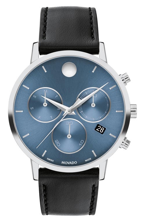 MOVADO MOVADO MUSEUM CLASSIC CHRONOGRAPH LEATHER STRAP WATCH, 42MM 