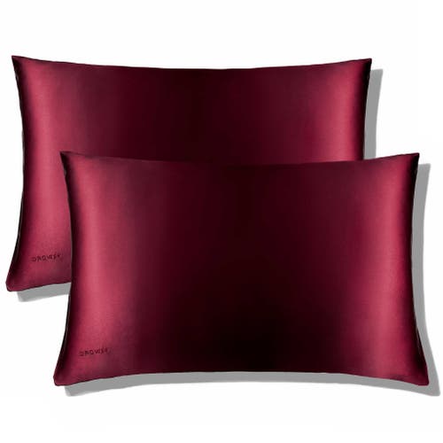 Drowsy Sleep Co . Queen Silk Pillowcase In La Vie En Rouge