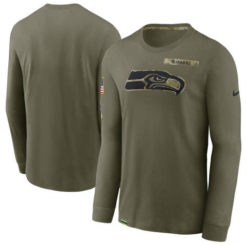 Men's Nike Olive Kansas City Chiefs 2021 Salute to Service Henley Long Sleeve Thermal Top Size: Small