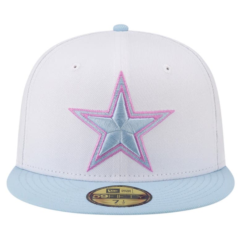 Shop New Era White/light Blue Dallas Cowboys 2-tone Color Pack 59fifty Fitted Hat