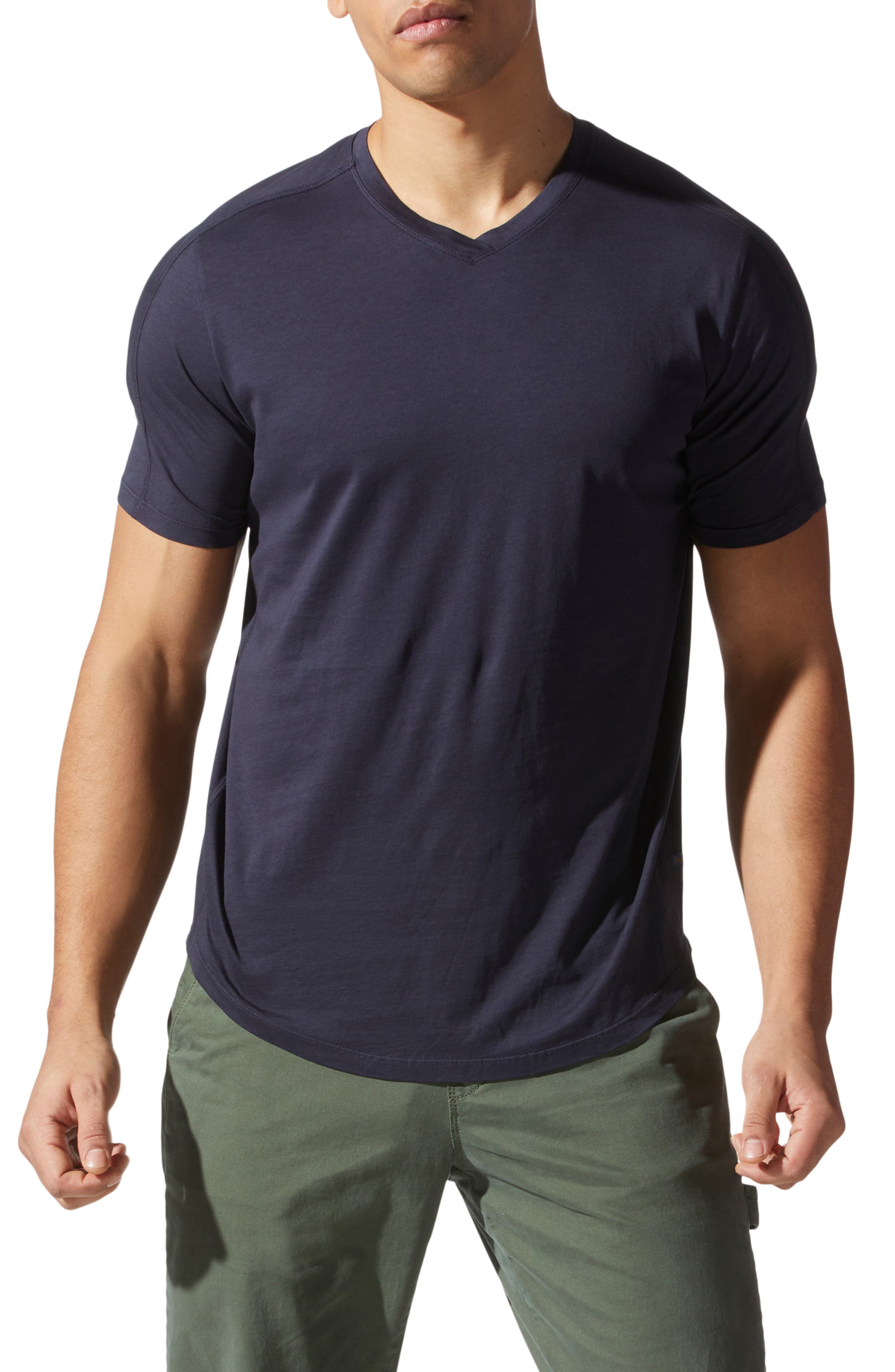 v neck black t shirt mens