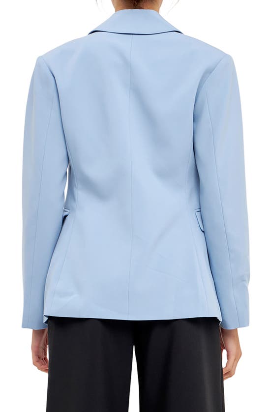 Shop Grey Lab One-button Blazer In Light Blue