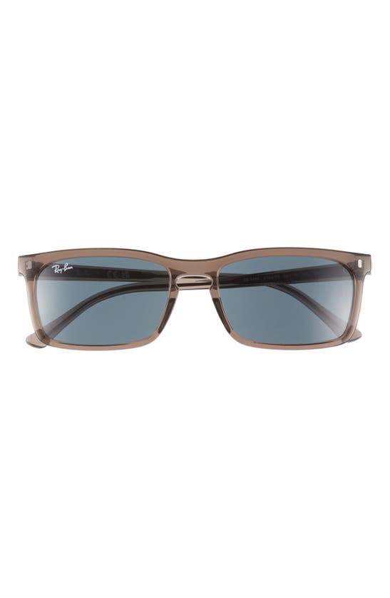 Shop Ray Ban Ray-ban 56mm Rectangular Sunglasses In Blue