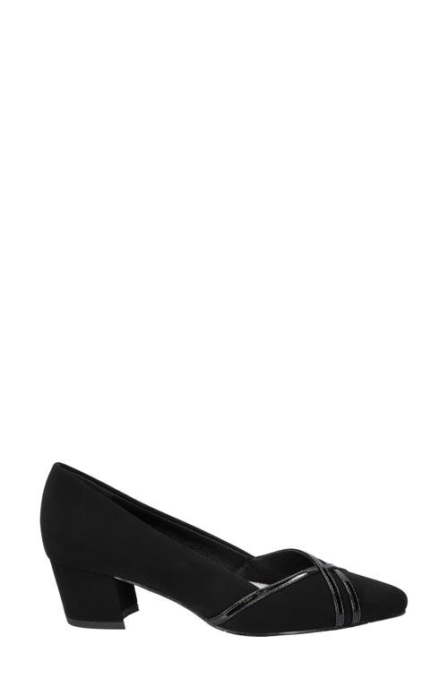 Shop Easy Street Lotus Pointed Toe Pump In Black Lamy