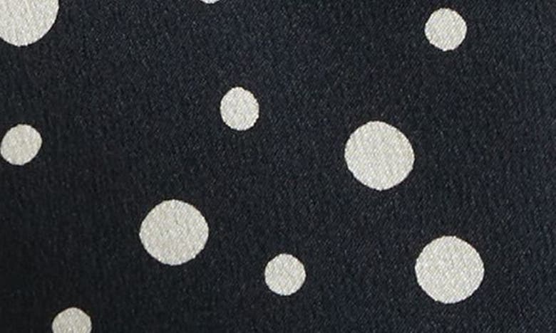 Vince Dot Print Silk Blouse In Deep Marine