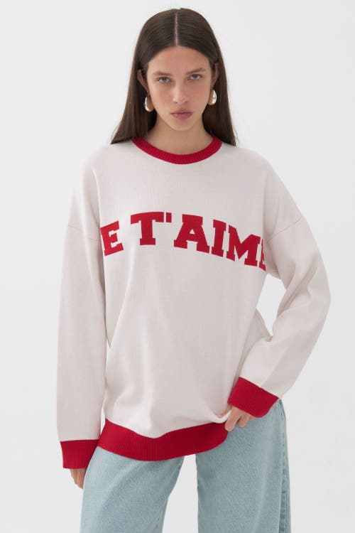 NOCTURNE NOCTURNE LOGO PRINTED KNIT SWEATER 