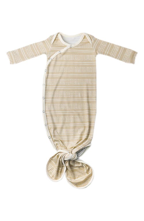 Copper Pearl Newborn Knotted Gown in Clay at Nordstrom
