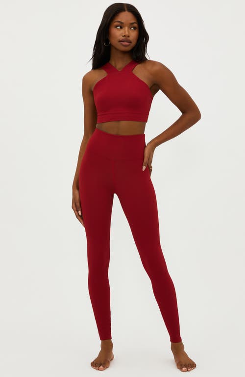 Shop Beach Riot Adia Crop Tank In Rio Red Waffle