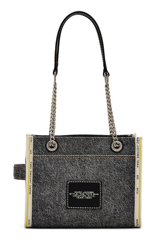 Marc Jacobs The Denim Chain Small Tote Bag In Black