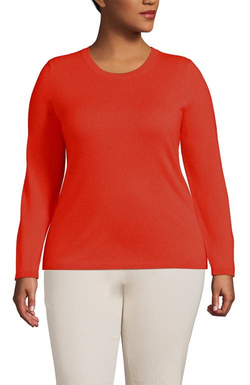 Shop Lands' End Plus Size Cashmere Sweater In Papaya