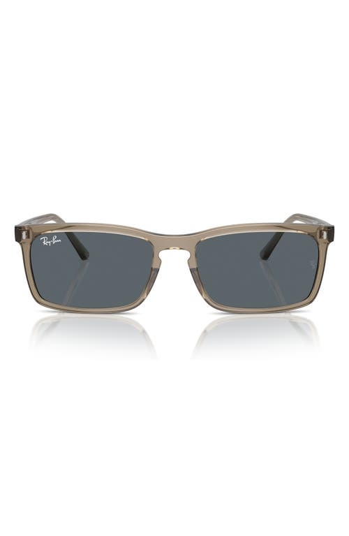 Ray Ban Ray-ban 59mm Rectangular Sunglasses In Blue/brown