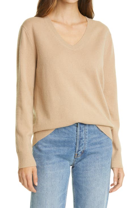 Cashmere Boutique: Women's 100% Pure Cashmere Slim Fit V-Neck Sweater  (Color: Burnt Orange, Size: Small) at  Women's Clothing store:  Pullover Sweaters