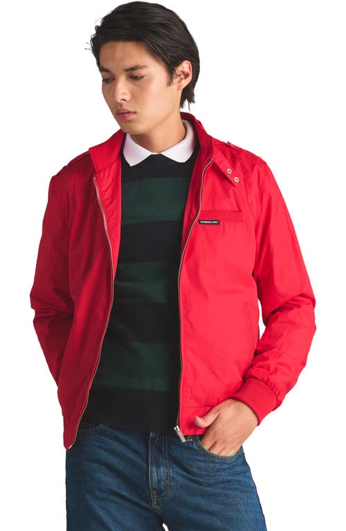 Members Only Classic Iconic Racer Jacket In Red