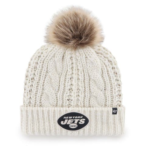 47 Natural New York Yankees Home Patch Cuffed Knit Hat with Pom