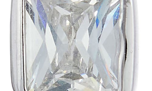 Savvy Cie Jewels Bezel Set Cubic Zirconia Stud Earrings In Silver