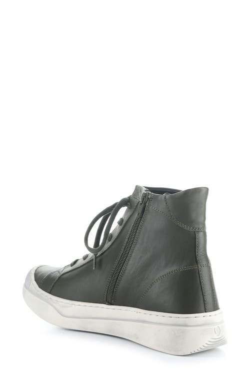 Softinos By Fly London Appe Lace-up High Top Sneaker In Military Smooth