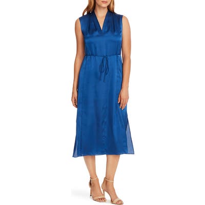 Vince Camuto Sleeveless Satin Charmeuse Midi Dress