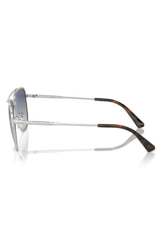 Shop Michael Kors 58mm Pilot Whistler Sunglasses In Shiny Silver
