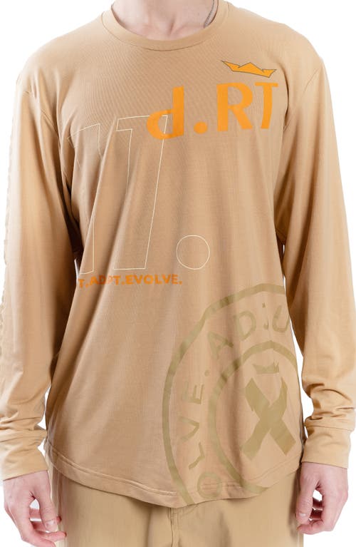 D.RT D. RT Drty Long Sleeve Graphic Tee in Camel
